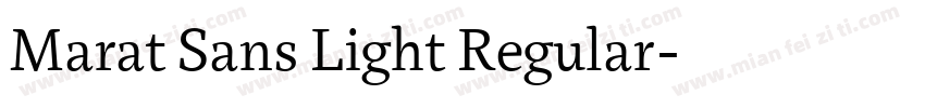 Marat Sans Light Regular字体转换
